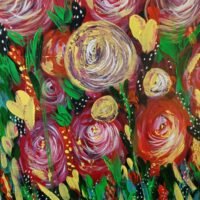 Painting – Meet Me Where the Rose Grows  16w x 20h x .5d 