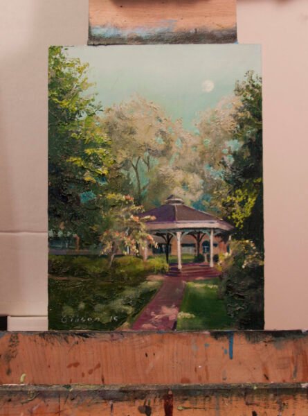 Late evening Moon Over Collierville