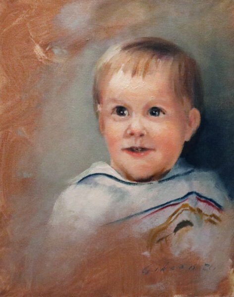Sarah Everitt child 14×11 oil on craddled canvas panel 4 20
