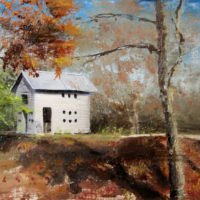 Shelby Farms playhouse 14×23.75 2012 oil on birch panel 2012 