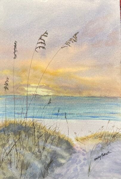 Sunrise With Sea Oats