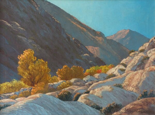 John W. Hilton, Fall in the Canyon, n.d., 18×24.  Courtesy Bodega Bay Gallery.