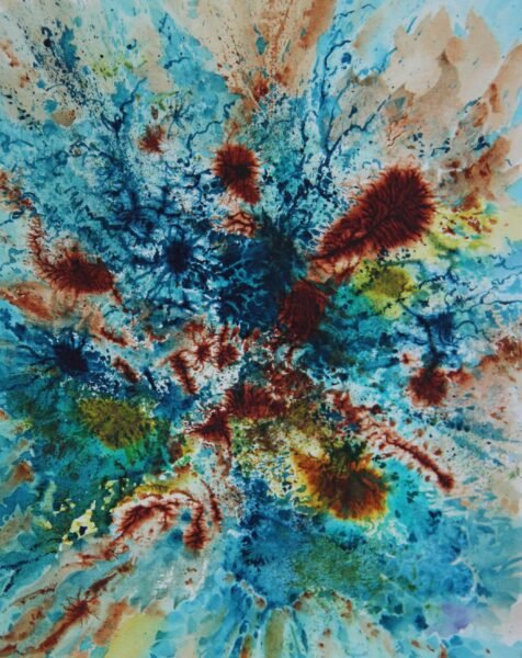 2020 Covid 1, watercolor, 8.25×10.5