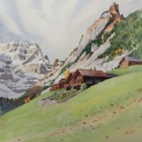 2025 Gimmewald Impression no.5, watercolor, 8×10 