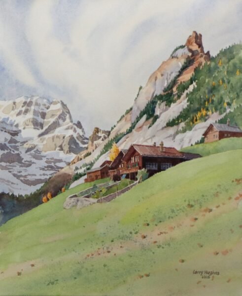2025 Gimmewald Impression no.5, watercolor, 8×10