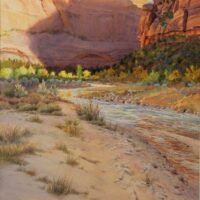 2016 Serenity, plein air watercolor, 12×16 