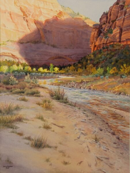 2016 Serenity, plein air watercolor, 12×16