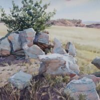2024 Jasper Overlooked (plein air), watercolor, 12×9 
