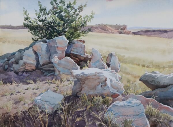 2024 Jasper Overlooked (plein air), watercolor, 12×9
