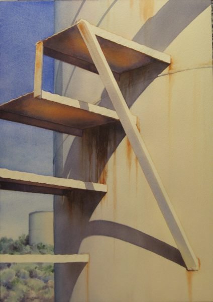 2012 Four Steps, wc, 14×20 (Penwell Series no.3)