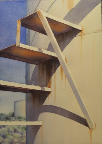 2012 Four Steps, wc, 14×20 (Penwell no.3)