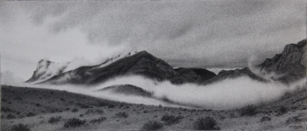2015 Graces of the Guadalupes, charcoal, 30×13