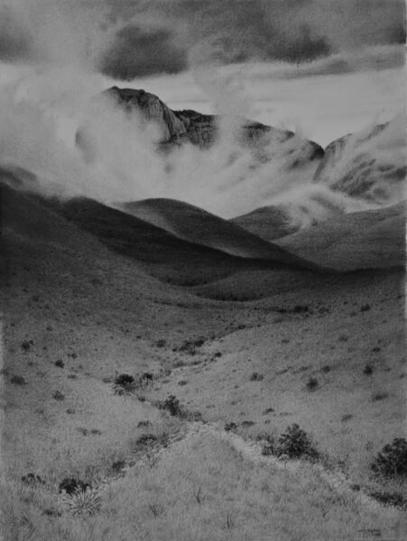 2022 Going Home, charcoal, 22.5×30 temporary without deckle edge squared on