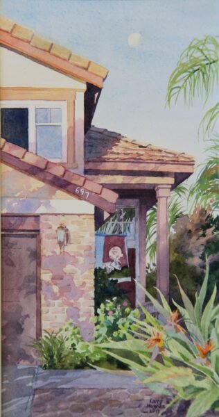 2017 They Stand at the Door and Knock, watercolor, 6×11, collection Milt Hughes