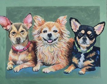 Another copy of 3 dogs in shade